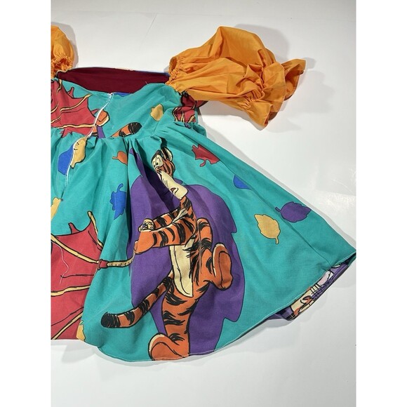 VTG 90s Disney Winnie Pooh Bed Sheets Colorful Dress Puff Sleeve Womens XXL READ - Picture 11 of 16